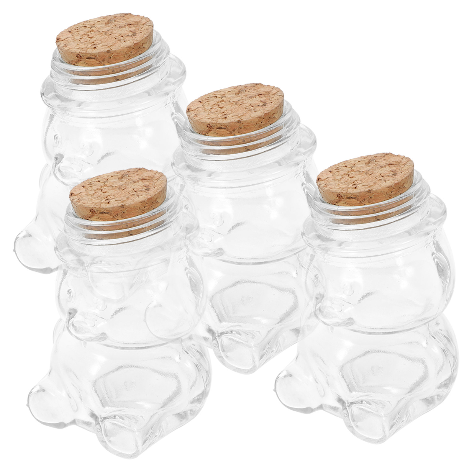 4個入りガラスキャンディジャーセット 透明な気密食品保存容器 - Food Storage Set Glass のレビューと価格
