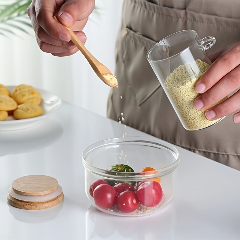 280ml キャンディジャー、ビスケットジャー、竹製密閉蓋と - Food Storage Set Glass のレビューと価格