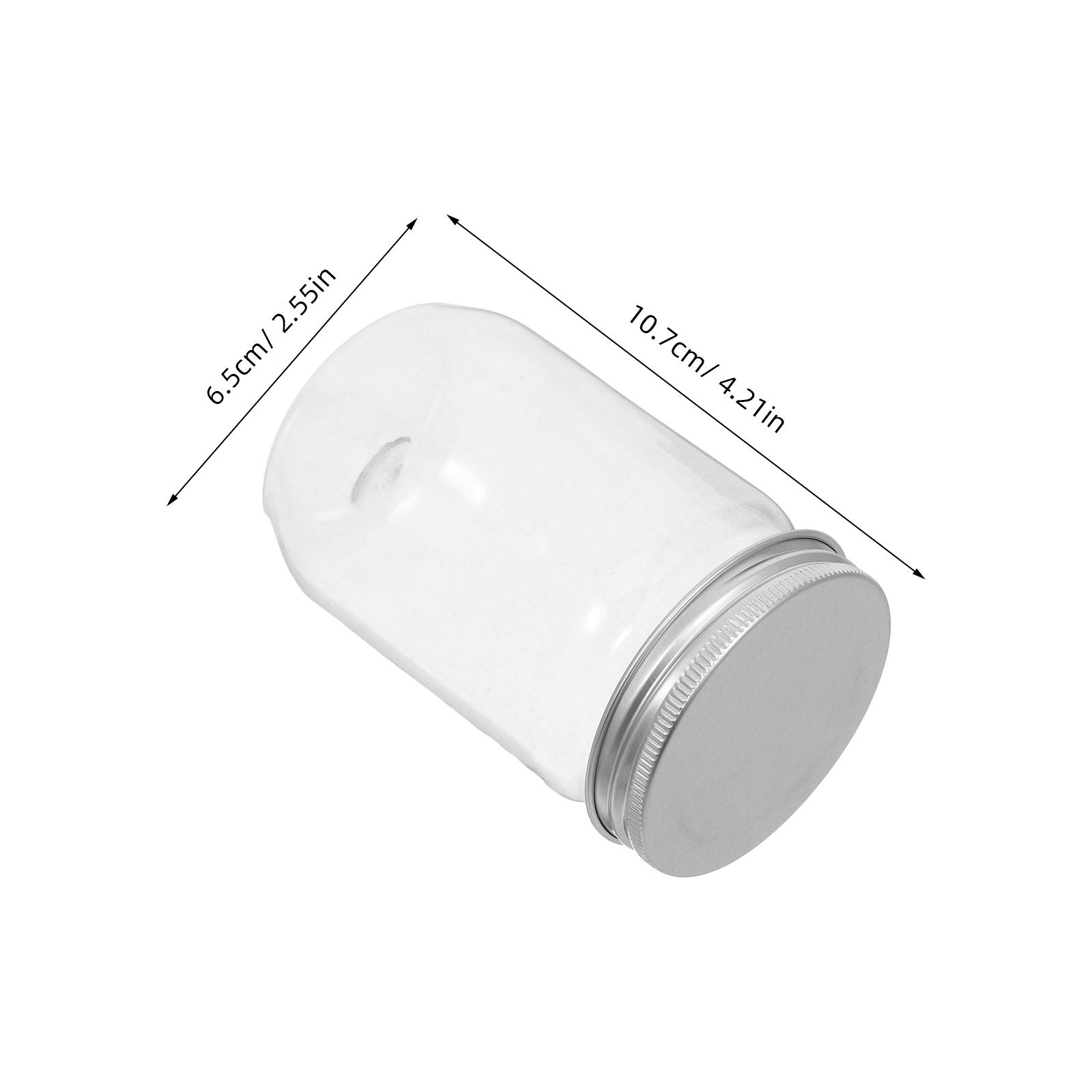 6個入り透明プラスチック製メイソンジャー、気密蓋付き、透明食 - Food Storage And Container のレビューと価格
