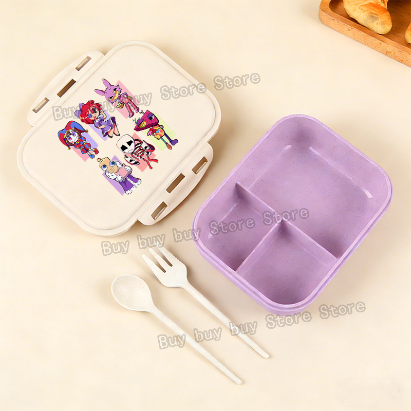 アニメアメージングデジタルサーカスランチボックスポータブル弁 - Food Storage Drawer Organizer のレビューと価格