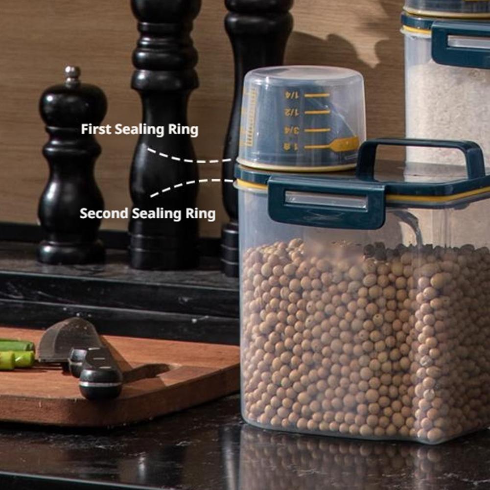 プラスチック製ペットフード保存容器 計量カップ付き 耐久性が - Food Storage Bins のレビューと価格
