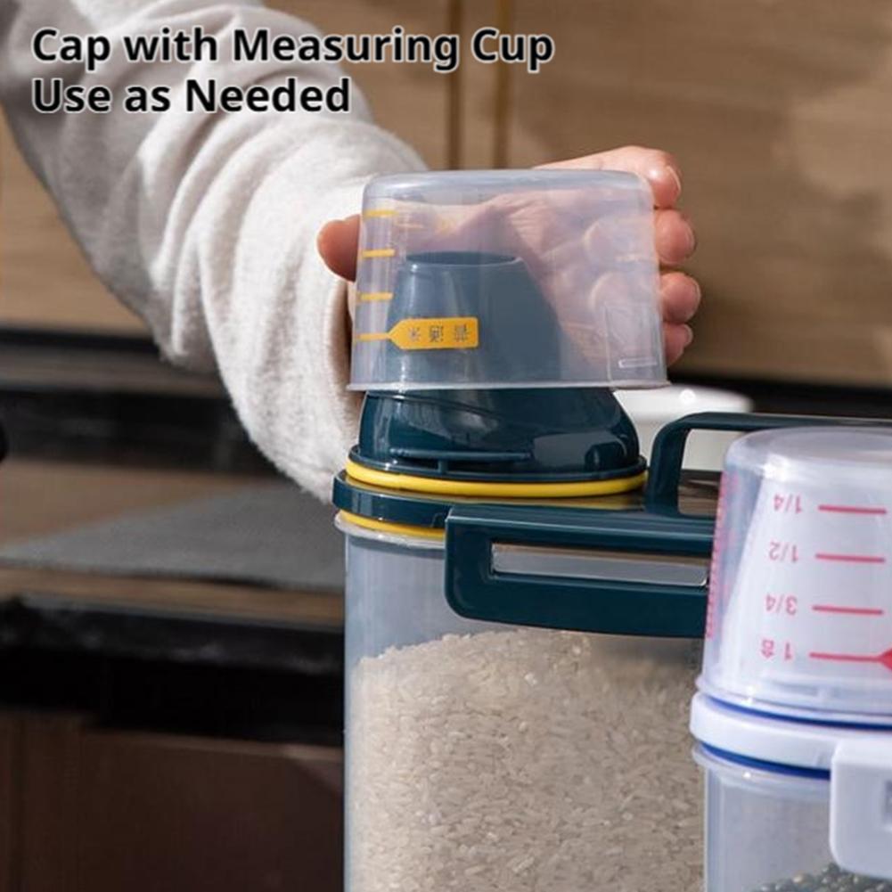 プラスチック製ペットフード保存容器 計量カップ付き 耐久性が - Food Storage Bins のレビューと価格