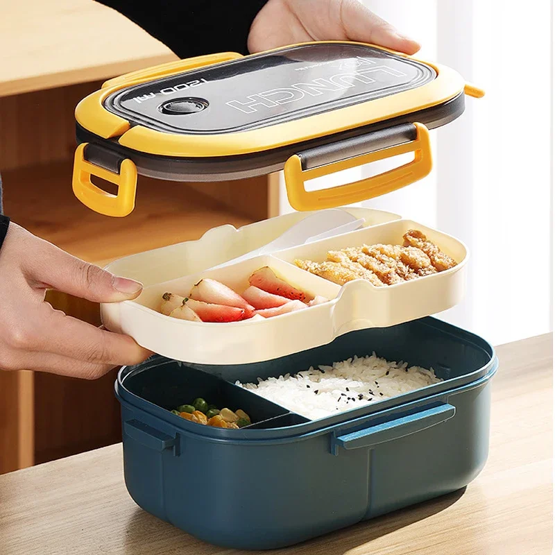 ホットシングル二層ランチボックスコンパートメントフルーツフー - Food Storage Drawer Organizer のレビューと価格