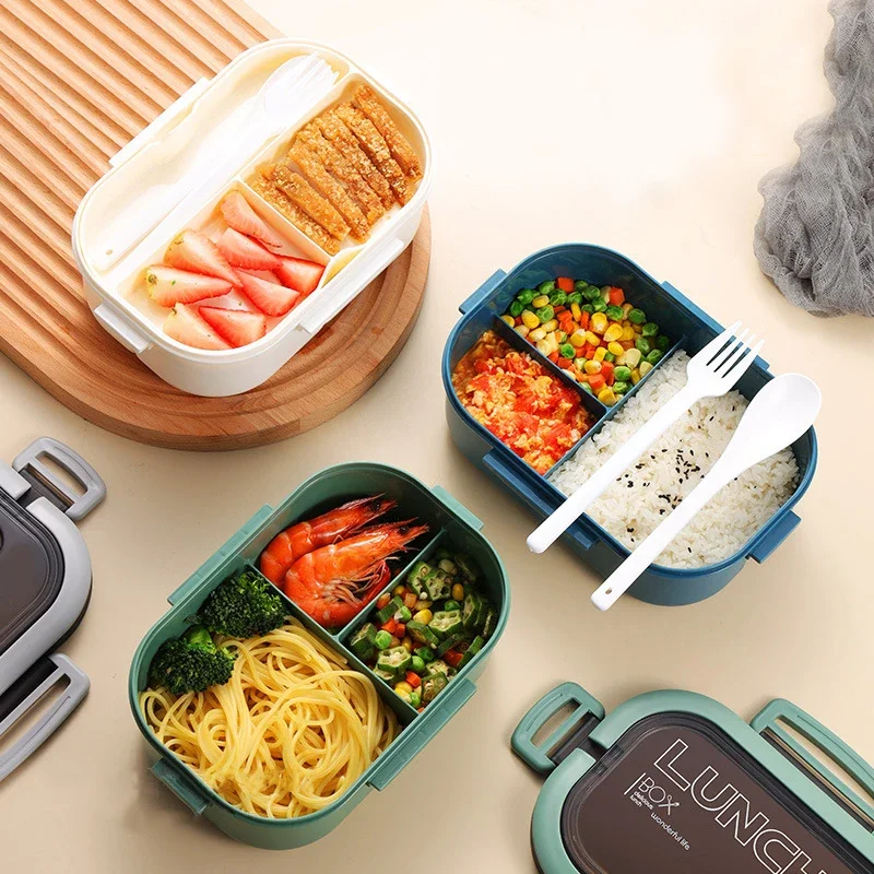 ホットシングル二層ランチボックスコンパートメントフルーツフー - Food Storage Drawer Organizer のレビューと価格
