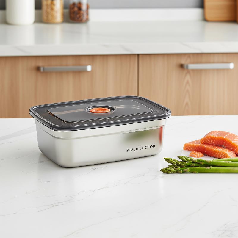 ステンレス製密閉ランチボックス 大容量 食品安全保存容器 学 - Food Storage Safe のレビューと価格