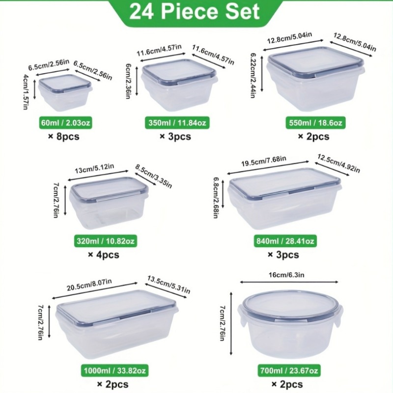 48個入り BPAフリー食品保存容器セット – キッチン、パ - Food Storage Design のレビューと価格