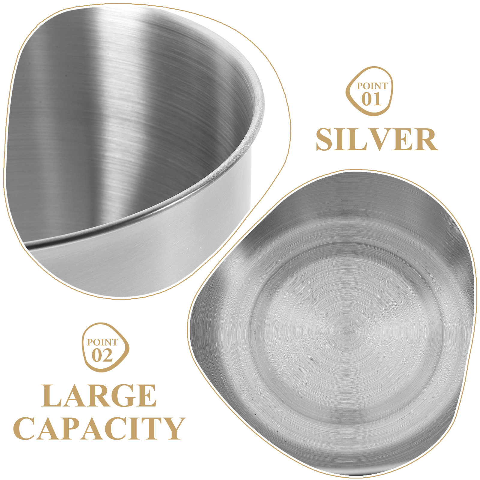 深型ステンレス製ミキシングボウル、厚い金属製キッチンボウル、 - Storage Food Prep のレビューと価格