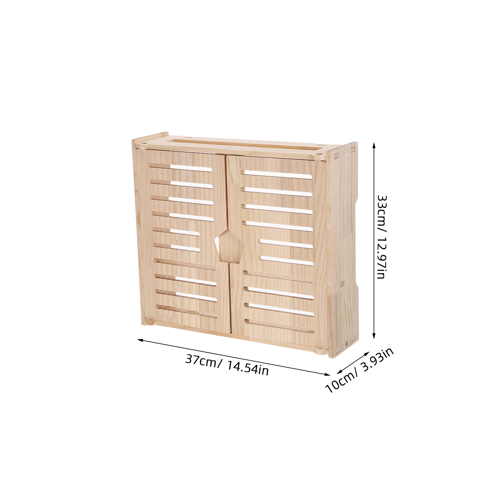 天然木製ルーター収納キャビネット 壁掛け式WiFiオーガナイ - Food Storage Organizer のレビューと価格
