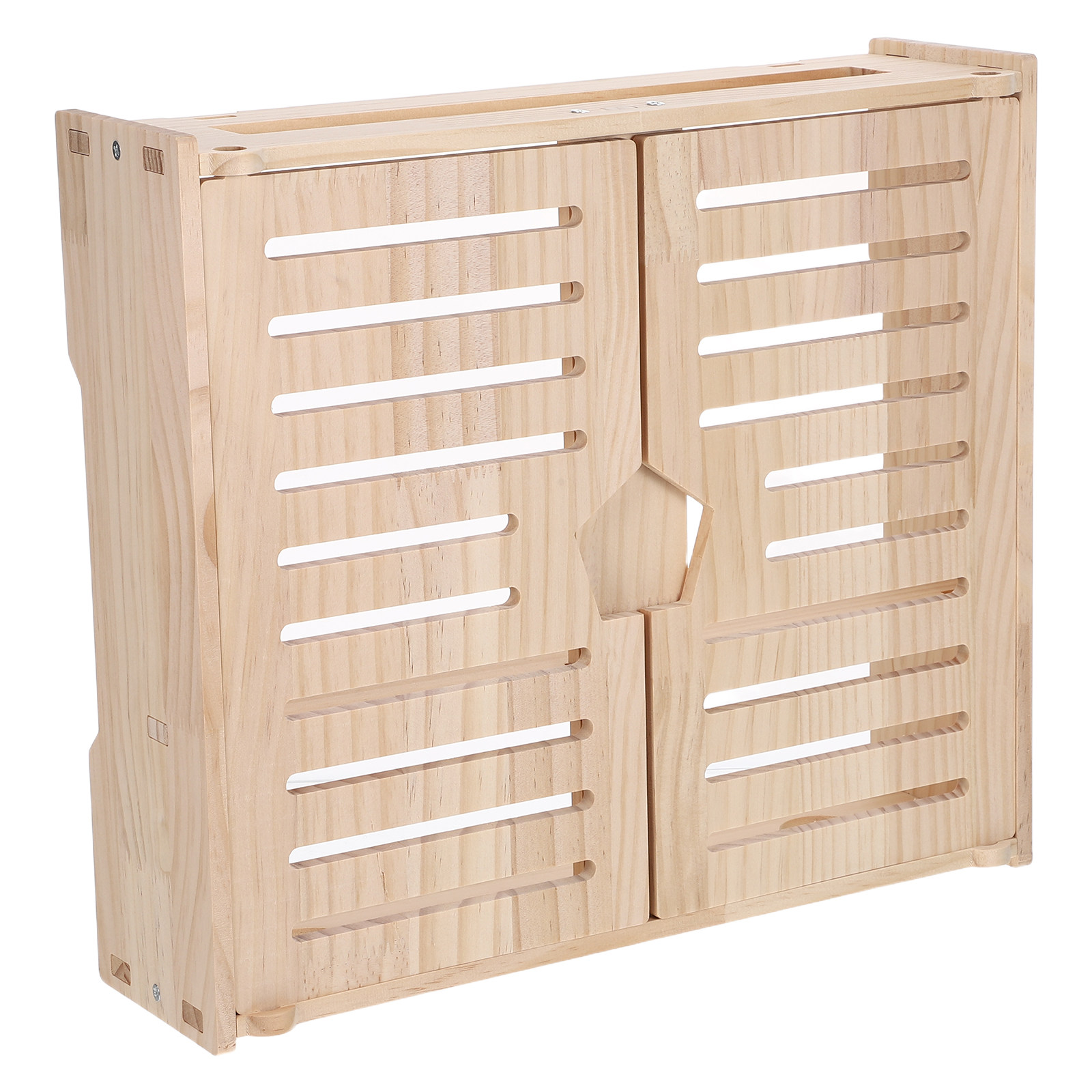 天然木製ルーター収納キャビネット 壁掛け式WiFiオーガナイ - Food Storage Organizer のレビューと価格