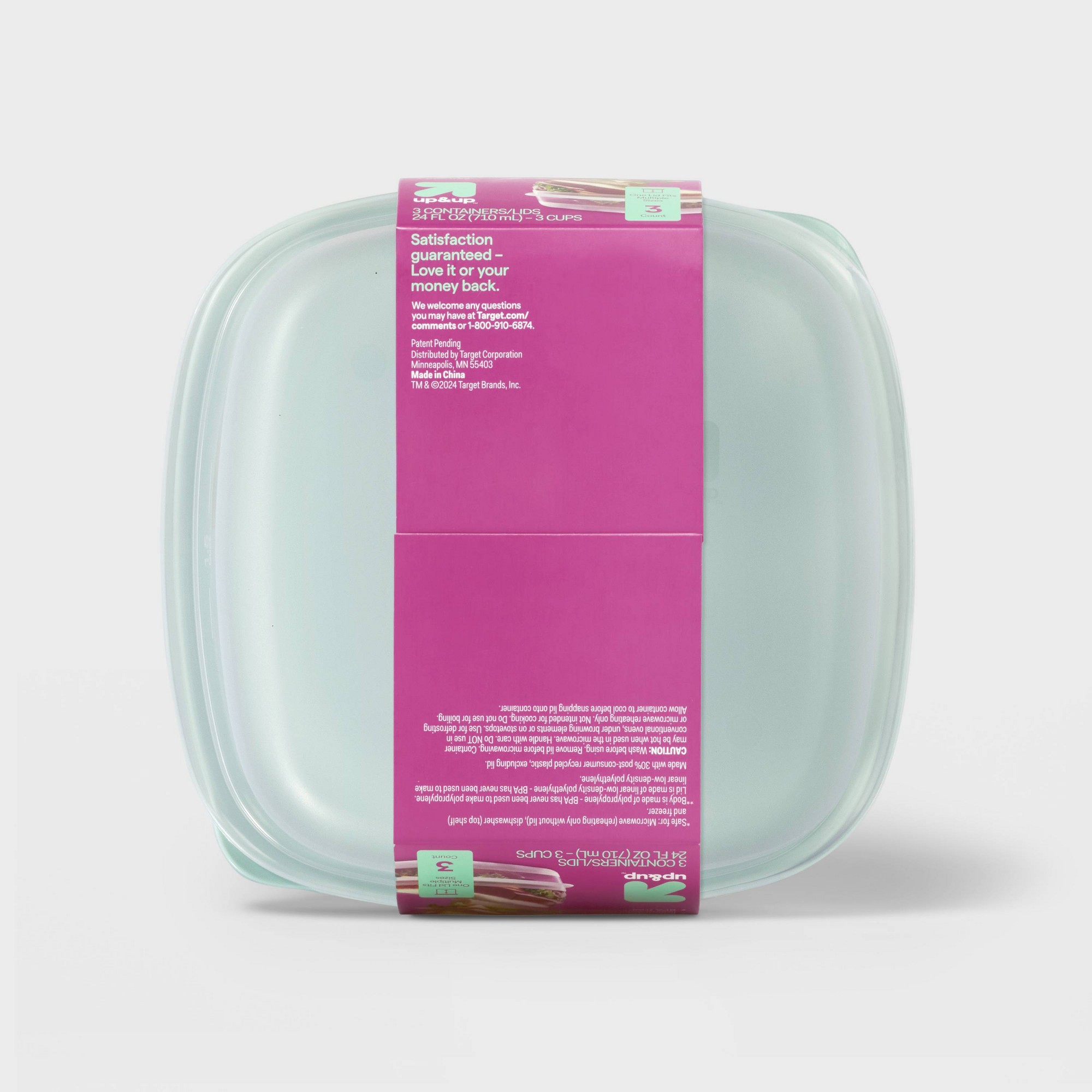 3立方インチの正方形食品保存容器、スナップ蓋付き、キッチン整 - Storage Food Prep のレビューと価格