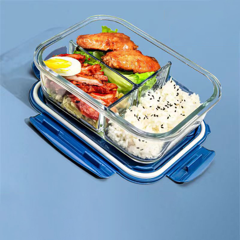 新しいスタイル弁当箱ガラス 1050 ミリリットル電子レンジ - Food Storage Drawer Organizer のレビューと価格