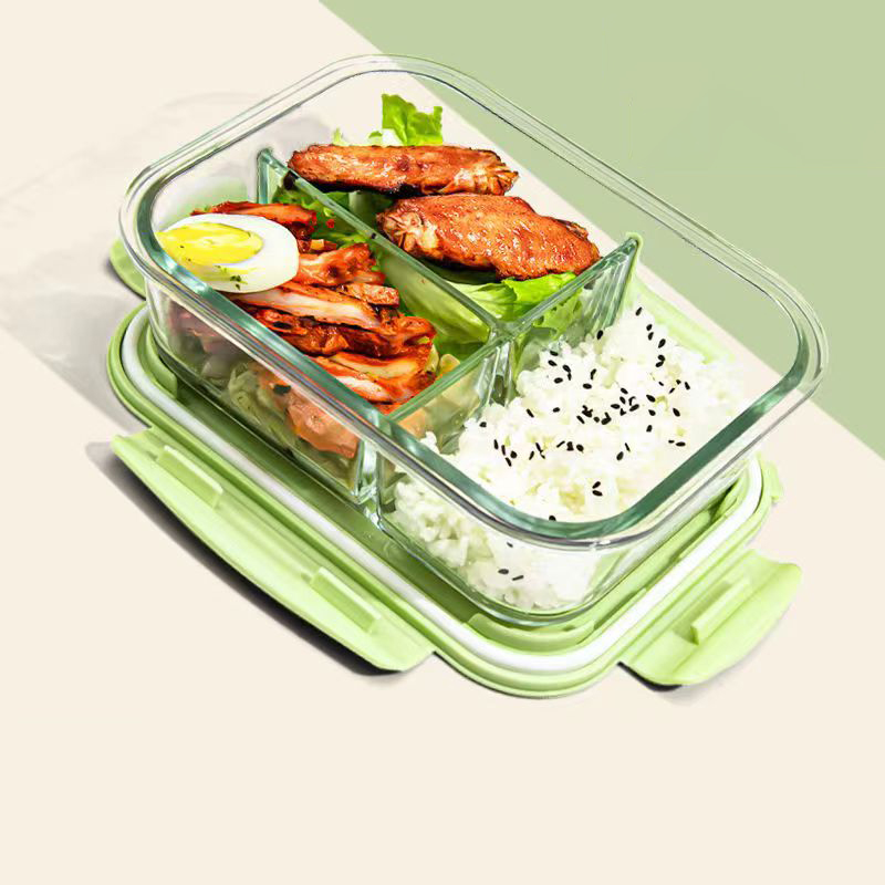 新しいスタイル弁当箱ガラス 1050 ミリリットル電子レンジ - Food Storage Drawer Organizer のレビューと価格