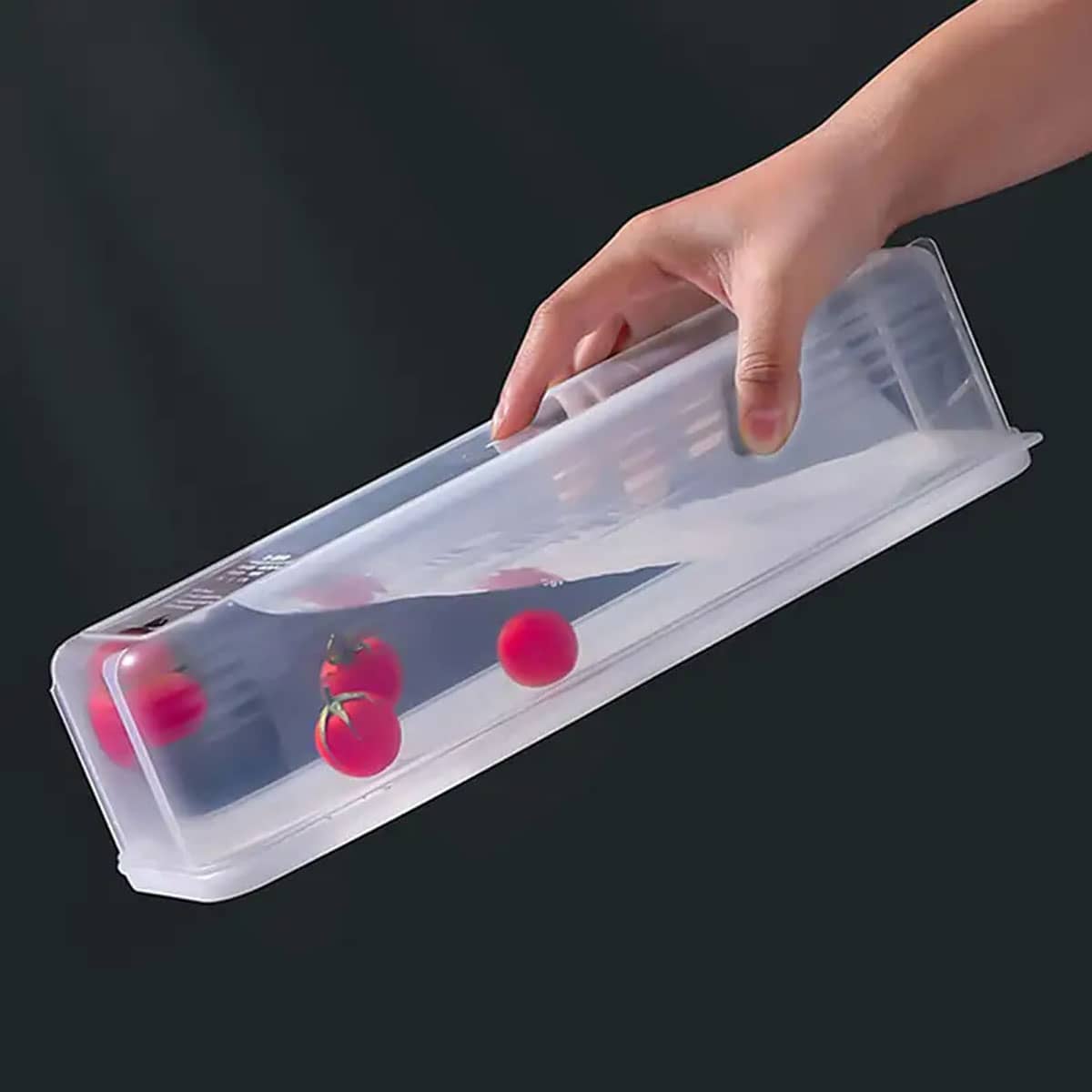 1つのプラスチック製透明収納ボックス、蓋付き冷蔵庫用食品保存 - Food Storage Cupboard のレビューと価格